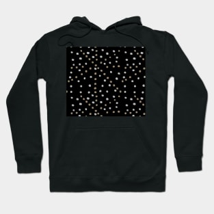 Black and Gold Polka Dots Hoodie